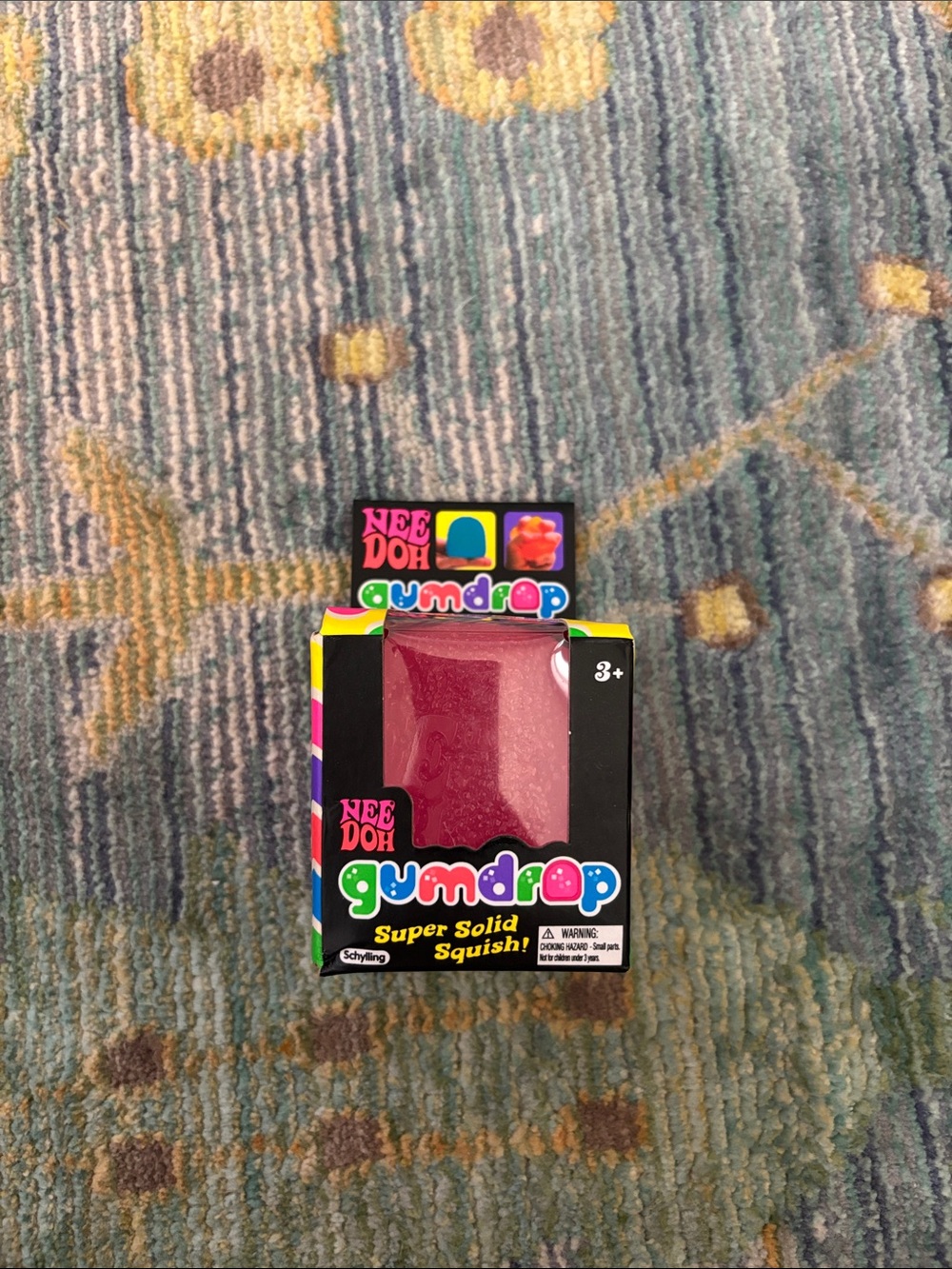 NeeDoh Gumdrop Super Solid Squish in Bright Pink